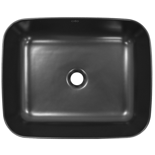Раковина накладная Creo Сeramique PU4200MBK 500*400*140мм, черный матовый фото 2