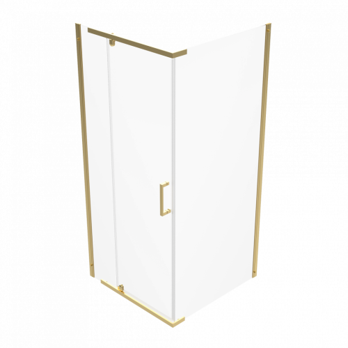 Душевое ограждение Triton Терра-Голд 90*90 стекло прозрачное фото 2