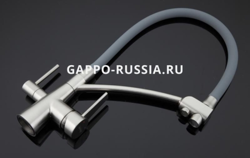 Смеситель для кухни G4398 сатин-серый фото 4