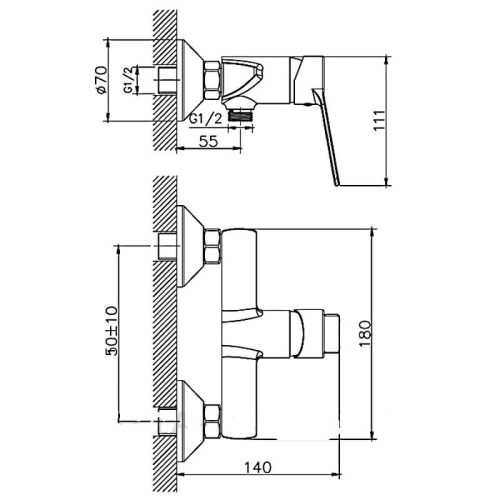 Смеситель с гигиеническим душем Haiba HB55559 хром фото 2