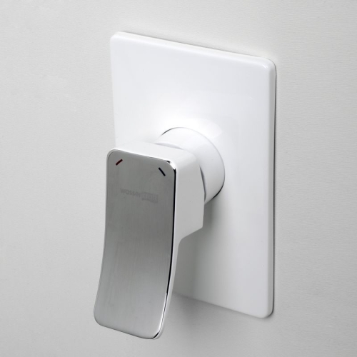 Встроенный смеситель для душа Wasserkraft Aller 10651WHITE белый-хром фото 2