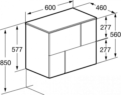 Тумба со столешницей с раковиной Roca Pilar 60 подвесная синяя фото 8