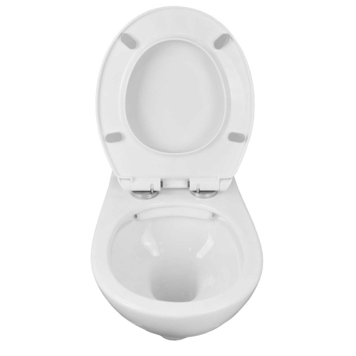 Унитаз подвесной безободковый Loranto Fredo CS-WH8005, сидение м/л полипропилен фото 5