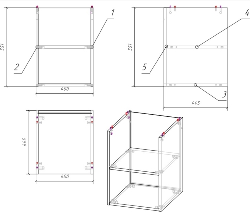 Модуль для тумбы Cersanit Moduo 40 дуб фото 4