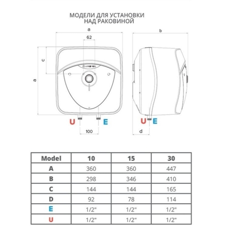 Водонагреватель ARISTON Ardris Lux 15 OR над мойкой фото 5