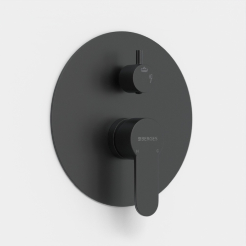 Душевой комплект Berges Nardis 2R 071004, черный матовый фото 8
