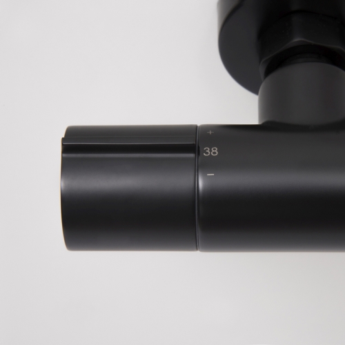 Смеситель для ванны термостатический Wasserkraft Elbe 7411 Thermo черный матовый фото 8