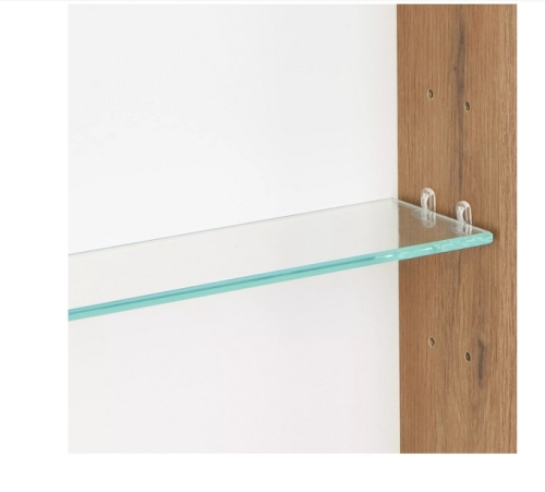 Зеркальный шкаф Aquaton Сканди 45, 55, 70, 90  Белый Глянцевый/Дуб Рустикальный фото 3