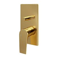 Встроенный смеситель для ванны на 2 положения Wasserkraft Aisch 5561 матовое золото