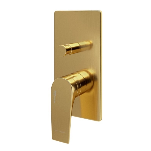 Встроенный смеситель для ванны на 2 положения Wasserkraft Aisch 5561 матовое золото