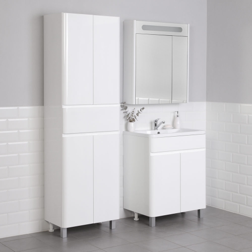 Пенал напольный Итана Roberto 60, белый фото 10