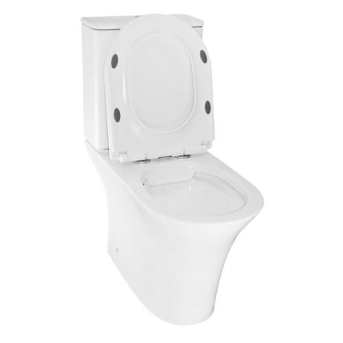 Унитаз напольный безободковый Azario Fretta Round AZ-7121A с сидением микролифт фото 4