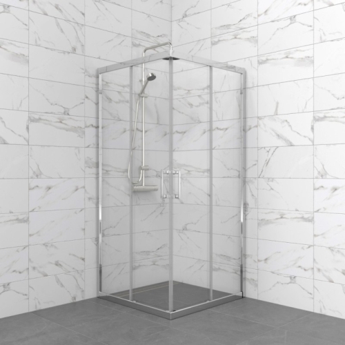 Душевое ограждение Triton Фикс-Хром 80*80, 90*90, 100*100 стекло прозрачное 6мм фото 5