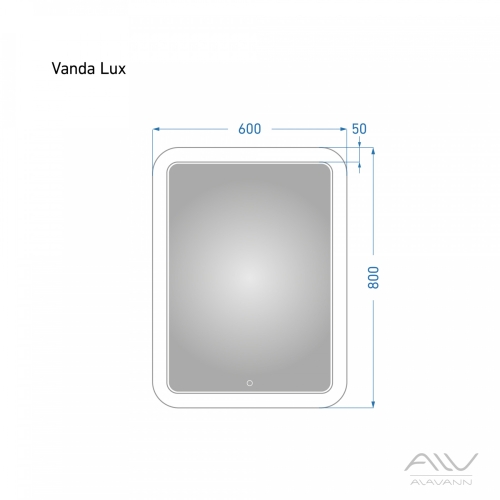 Зеркало с подсветкой Alavann Vanda Lux 60, 70, 80, 90, 100*80 антизапотевание фото 4