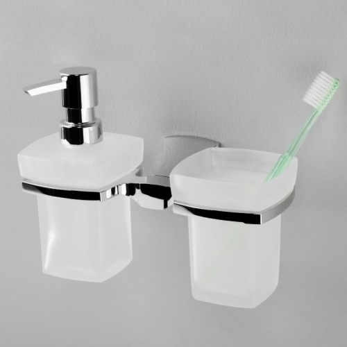 Держатель стакана и дозатора Wasserkraft Wern K-2589 хром фото 2