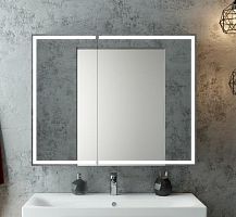 Зеркало-шкаф Continent Mirror Box black Led 60*80, 80*80, 100*80, черный