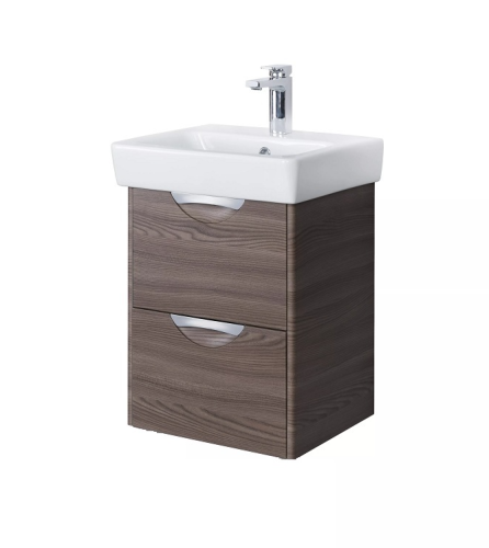 Тумба с раковиной Aquaton Сильва 50, 60 напольная/подвесная Дуб Макиато