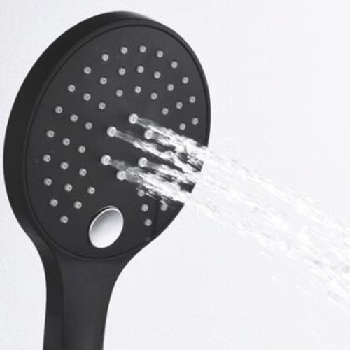 Встроенный смеситель для ванны на 3 положения Wasserkraft A177477 Thermo (душевой комплект) черный Soft-touch фото 4