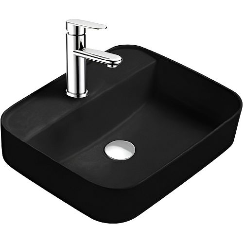 Раковина накладная Aquatek Вега AQ5506-MB 50*39.5*14, черный матовый