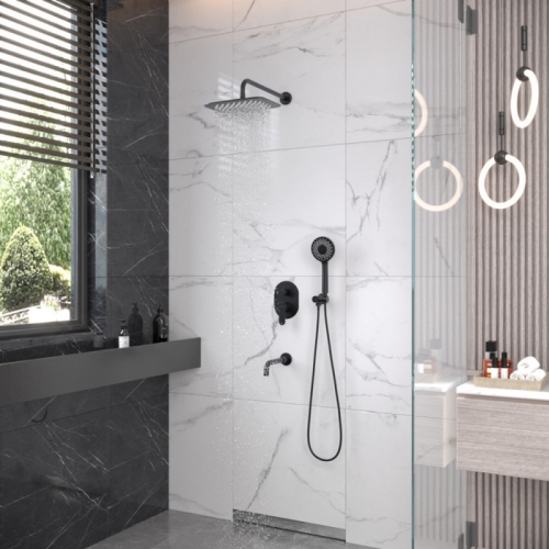 Душевой комплект Berges Ventas 3O BLACK 073010, черный матовый фото 2