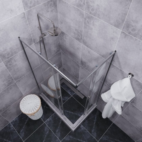 Душевое ограждение Triton Вента-Хром 100*80, 120*80, 120*90 стекло прозрачное фото 5