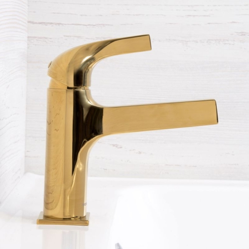 Смеситель для умывальника Wasserkraft Sauer 7103 глянцевое золото фото 3