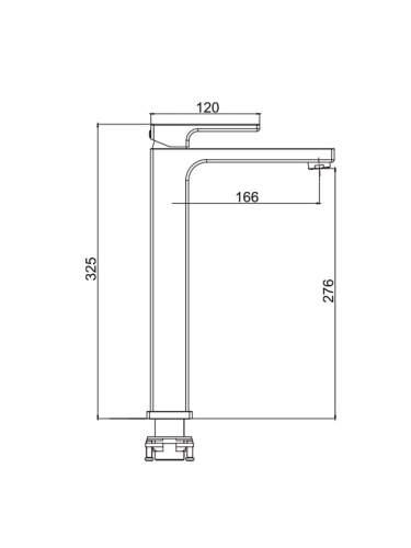 Смеситель высокий для раковины Gappo Futura G1018-2 хром фото 6