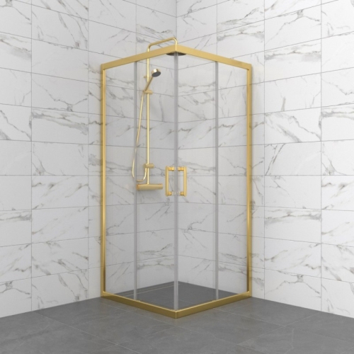 Душевое ограждение Triton Фикс-Голд 80*80, 90*90, 100*100 стекло прозрачное 6мм фото 4