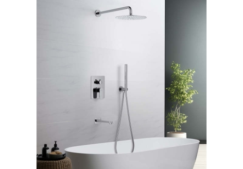 Душевая система скрытого монтажа Aquatek Оберон AQ1273CR хром фото 2