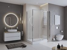 Душевой уголок Bel Bagno Uno-195-AH-1 100*80, 120*90 прозрачное стекло, Punto