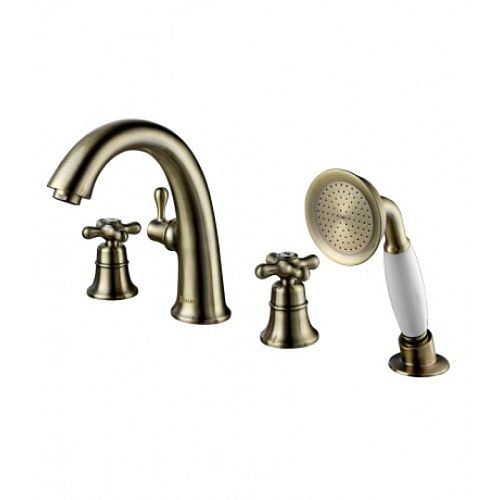 Смеситель на борт ванны 4 отв Lemark VINTAGE – LM2841B бронза