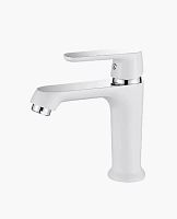 Смеситель на умывальник Ledeme L1077W белый/хром