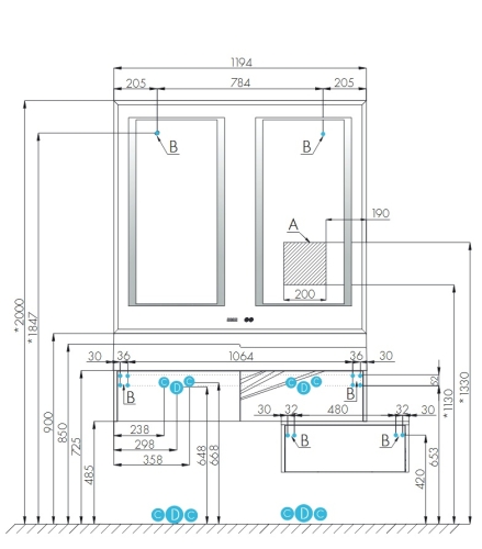 Зеркало Акватон Сакура 120 двойное фото 2