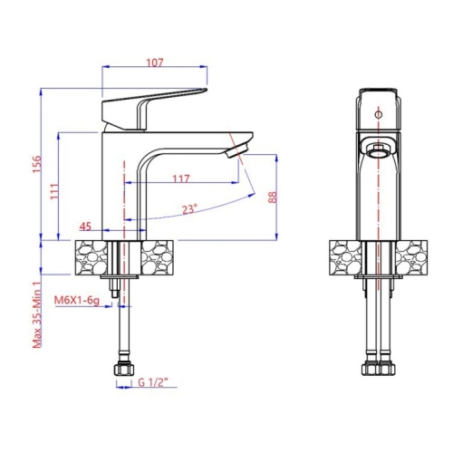 Смеситель для раковины Paini Viva Style P4YO205 черный фото 3