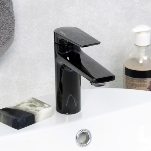 Смеситель для умывальника Wasserkraft Glan 6603 чёрный глянец фото 2