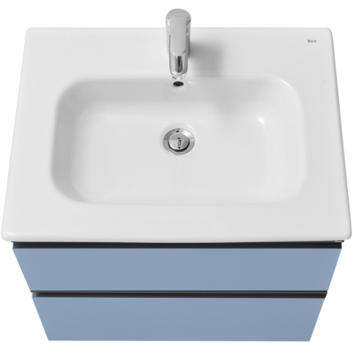 Тумба с раковиной Roca Domi 60, 80 подвесная/напольная, небесный синий матовый фото 3