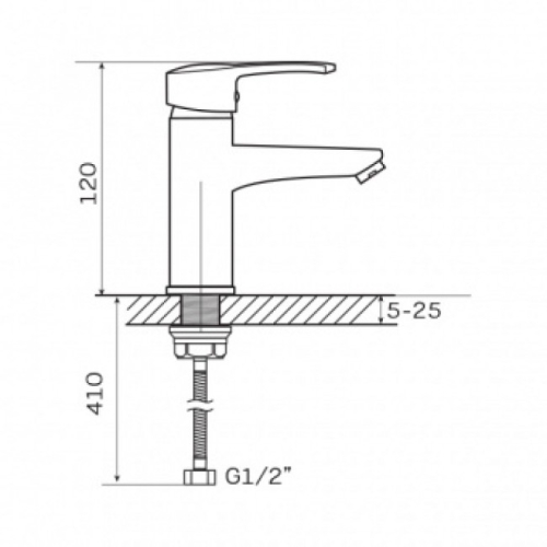Смеситель для раковины Zerix PUD1 045 White белый фото 2