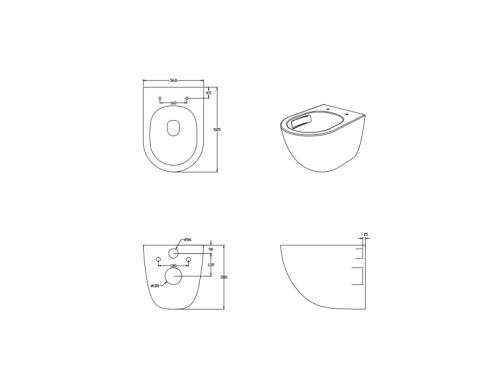 Унитаз подвесной безободковый Aquatek Гелиос AQ1993T-00, смыв Торнадо фото 8