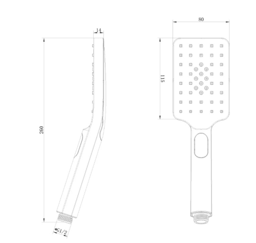 Лейка душевая Lemark LM8123GM, 3-функциональная, графит фото 3