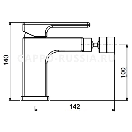 Смеситель для биде Gappo G5017-6 черный фото 2