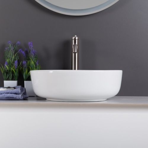 Раковина накладная Belbagno BB1315 410х410х140мм белый глянец фото 3