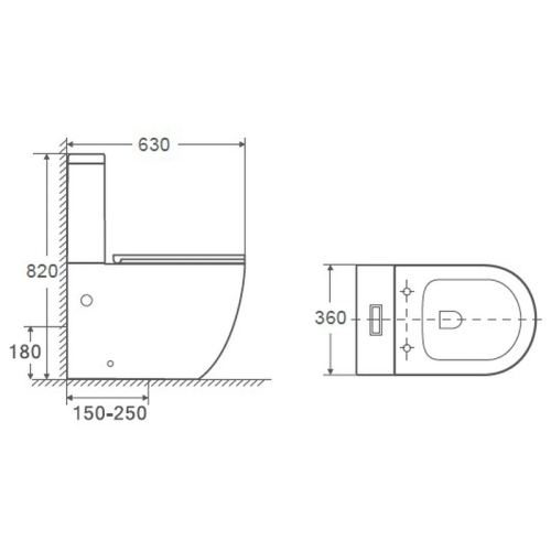 Унитаз напольный безободковый Azario Blanco AZ-T003B-R фото 8