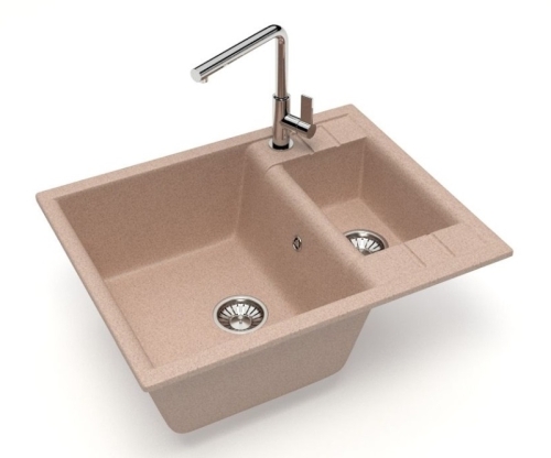 Мойка Glanz Жаклин J190 605x490x210 матовая карамель