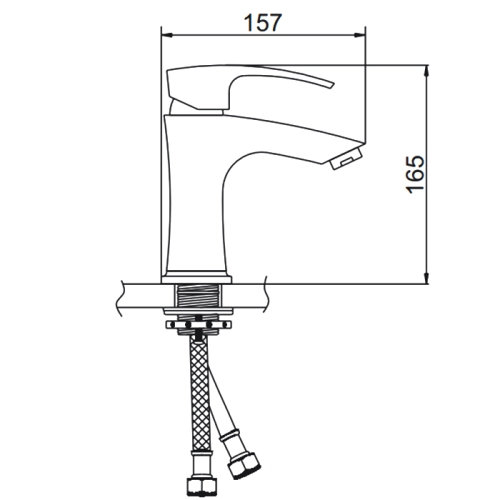 Смеситель для раковины Gerhans K11014 хром фото 2