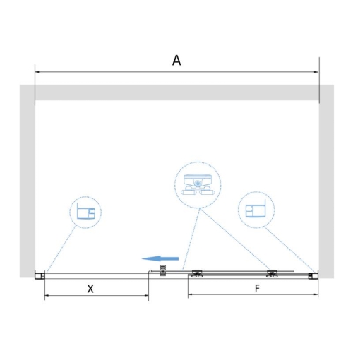 Душевая дверь RGW PA-14 100, 110, 120, 130, 140, 150, 160, 170, 180 стекло прозрачное, шиншилла фото 8