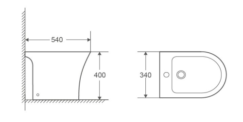 Биде напольное Azario Fretta Round AZ-1217C фото 3