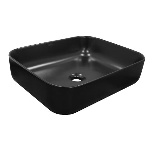 Раковина накладная Creo Сeramique PU4200MBK 500*400*140мм, черный матовый фото 4