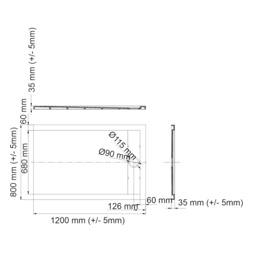 Душевой поддон искусственный мрамор Wasserkraft Mindel 85T 120*80, 120*90, 140*80, 140*90 фото 2