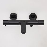 Смеситель для ванны термостатический Wasserkraft Elbe 7411 Thermo черный матовый