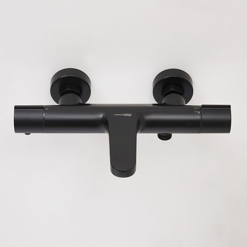 Смеситель для ванны термостатический Wasserkraft Elbe 7411 Thermo черный матовый